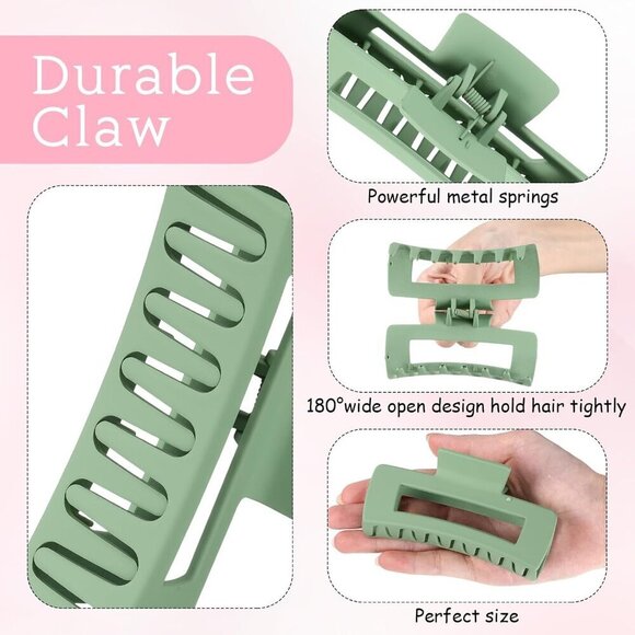 Hair Clips Bulk Set 100 pcs NonSlip Claw Clips Large Colorful for Women Girls main image 4